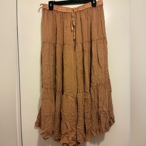 Ananda’s Women's Tan Tiered Pants